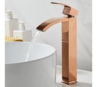 Dispensio da bagno del rubinetto del rubinetto rosa in oro rosa in ottone in ottone a manico singolo foro rubinetto bacino grifo lavarsi il mixer freddo mixer a colpa crane LWX