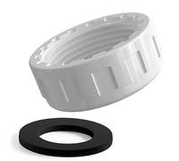 Dispenzzinamento del lavello Cucina Cappo di blanking tubo per lavaggi impianti idraulici Cap rotola con filo femminile trappola e estremità arresto della rondella giunti tubi tenuta bianco 40mm