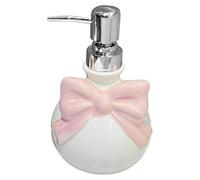 Disper al dispenser di sapone da 1 petazione, 350 ml/12 once di distributore di sapone in ceramica carina con lozione a mano in argento liquido Riutilizzabile per decorazioni da cucina per bagno