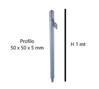 DISPERSORE MESSA A TERRA A CROCE ZINCATO A CALDO PROFILO 50X50X5 MM