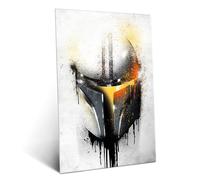 Displate - Poster In Metallo - Montato a Magnete - Star Wars - Mandalorian Graffitti Helmet