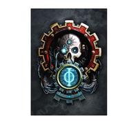Displate - Poster in metallo - Wall Art - Warhammer - Emblemi Warhammer 40,000 - Cult Mechanicus - Dimensione M - 32 x 45 cm opaco