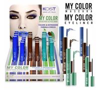 Display 12 pz.eyeliner & 12 pz. mascara my color kost 24 pezzi