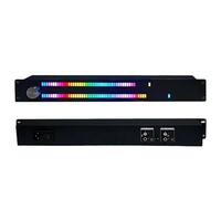 Display a LED per spettro musicale da 1,5 U, controllo audio a doppio canale, VU Meter con 128 perline a colori, guadagno e frequenza regolabili per audio domestico