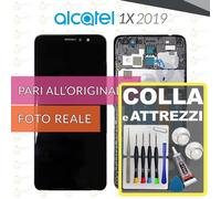 DISPLAY ALCATEL 1X 2019 5008 SCHERMO FRAME LCD TOUCH SCREEN VETRO +COLLAeKIT