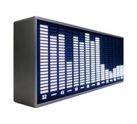 Display audio a LED con controllo vocale musica ritmo luce 6 modalità microfono USB visualizzazione in tempo reale per auto gaming camera per DEKO 3D stampato bianco nero 25,5 cm (custodia nera)