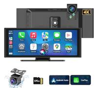 Display CarPlay da 10,26 pollici con dashcam, Android Auto, telecamera posteriore 1080P, memoria da 64 GB, Bluetooth