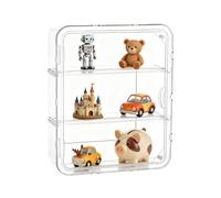Display Case - Acrylic, 12.6x3.54x10.24in Cologne Organizer Three-Tier Design | Dustproof Magnetic Door Removable Shelves Display Storage, Figure Storage Box For Home, Office, Classroom, Museum