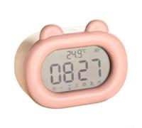Display compatto della data della temperatura dell'orologio da tavolo LED | Display a specchio a LED trasparente, mostra ora e data, luminosità dimmerabile, uso comodino, design compatto