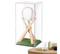 Display della custodia da baseball per palline, vetrina di baseball,Cancella di display acrilica Clear | Protettore a sfera a cubo quadrata, mobile trasparente, vetrina autografa di protezione UV per