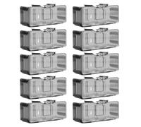 Display di auto al dipartimento, 1/64 Visualizzazione,1/64 Box | Set di veicoli giocattolo impilabile set di 10 con coperchio di polvere trasparente per matchbox, modello e auto alimentare