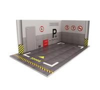 Display di parcheggio - Scena di auto in PVC per collezionisti, design realistico seminterrato | Display modello di parcheggio per la casa o la scrivania in ufficio, per il presente