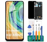 Display di ricambio per Samsung Galaxy A50 A505 A505F, SM-A505FN A505GN A505G LCD Display Touch Panel Sensor Digitizer (Incell Black With Frame)