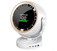 Display di rotazione ricaricabile, digitale, 720°, ventola compatta, clip di raffreddamento con supporto a parete, ricarica tipec, impostazioni di velocità 100 velocità, addominali silenziosi, colore