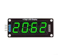 Display digitale a LED con capacità a 4 cifre e altezza caratteri da 0,56 pollici utilizzando per driver TM1637 per il collegamento senza soluzione di continuità alle schede Arduino (verde)
