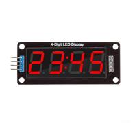 Display digitale a tubo LED con uscita a 4 cifre e interfaccia per TM1637 ottimizzata per ambienti a microcontrollore a bassa potenza (rosso)