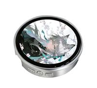 Display digitale badge - Touch Screen Pixel Pin per Cosplay | 1,85 pollici HD con pulsante elettronico, schermo fotografico dei cartoni animati, accessorio ventilatore da tavolo, strumento da