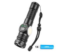 Display Digitale Bianco Fascio Torcia 100000 Lumen USB Ricaricabile Zoom Focus