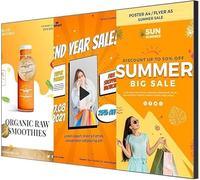 Display digitale da 40" | 4 + 64 GB di memoria, Android 11, software CMS gratuito, monitor commerciale a parete, menu UHD, display pubblicitario ultra piatto, schermo commerciale 24/7