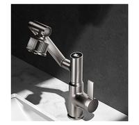 Display digitale della temperatura Rubinetto del bacino 4 modalità 360 Rotazione del flusso Spruzzatore Acqua calda fredda Miscelatore lavello Rubinetto for bagno(Metal grey)
