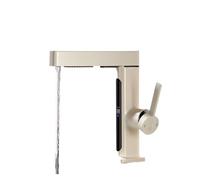 Display Digitale Estraibile for Lavabo, Mobile da Bagno for WC Multifunzionale, Rubinetto for Lavabo Caldo e Freddo a Scomparsa(White)