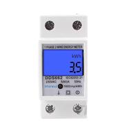 Display digitale LCD a due fili monofase Wattmetro Consumo energetico Contatore elettrico di energia kWh AC 230 V 50 Hz Guida Din elettrica(With Backlight)