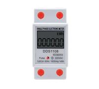 Display digitale LCD Misuratore di consumo energetico Contatore di energia monofase Watt Wattmetro kWh 230V AC 50Hz 60A elettrico su guida Din(KWH Meter 60A)