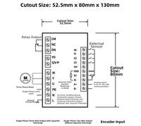 Display digitale LED VFD 750W RS485 comunicazione commutazione avanti/indietro