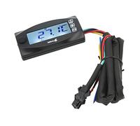 Display Digitale Motociclistico 4 in 1 Termometro Olio Temperatura Tensione Messatore Display con Connettore per Candele 14 Mm (M16*1.5)