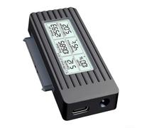 Display digitale per sata Enclosure 3.5 Inch USB 3.2 Digital Display | Lo schermo LCD mostra temperatura, tensione, dati scritti; monitoraggio dello stato in tempo reale per unità da 3,5 pollici
