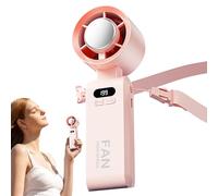 Display digitale Ventilatore tascabile - ventilatore tascabile di raffreddamento pieghevole, ventilatore portatile portatile | 25 modelli di pacchetto ghiaccio ad alta velocità Pertucolare