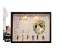 Display, DIY Aesthetic Commemorative, Large Lighted Memory Box with Photo Frame, Compact Desk Decoration, Easy Arrange Charming, Home Decor for Family Nursery Office