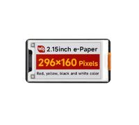 Display E-Paper HAT+ (G), E-Ink Screen 296 x 160, Red/Yellow/Black/White, SPI Interface, Fits Raspberry Pi Boards/Jetson Nano/Arduino/STM32/RDK X3