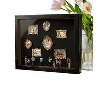 Display, Figurine Memory Showcase, Decorative Mini Relief with Figurines, Elegant Artistry Accents, Tabletop Home Decor Gallery, Memory Storytelling Display For Office Bedroom Celebration