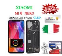 DISPLAY FRAME LCD TOUCH ORIGINALE FRAME XIAOMI MI8 MI 8 M1803E1A M1803E1C NERO