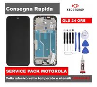 DISPLAY + FRAME ORIGINALE SERVICE PER MOTOROLA MOTO G87 5G XT2621-6 XT2621 NERO