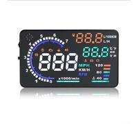 Display Head Up HUD basato su OBD2 per A8 che mostra il motore RPM Temperatura del liquido di raffreddamento Tensione della batteria e consumo di carburante con funzione di oscuramento automatico