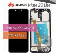 DISPLAY HUAWEI MATE 20 LITE SNE-LX1 LX2 LX3 SCHERMO FRAME NERO LCD VETRO TOUCH