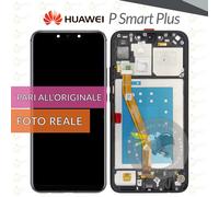 DISPLAY HUAWEI P SMART PLUS INE-LX1 LX2 SCHERMO FRAME NERO LCD + VETRO TOUCH