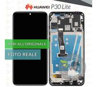DISPLAY HUAWEI P30 LITE MAR-LX1M LX1A LX2J SCHERMO LCD TOUCH VETRO FRAME NERO