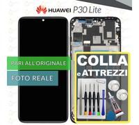 DISPLAY HUAWEI P30 LITE MAR-LX1M MAR-LX1A LX1A LX2J FRAME NERO 48MPX +COLLAeKIT