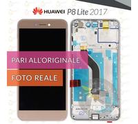 DISPLAY HUAWEI P8 LITE 2017 PRA-LX1 LX3 LA1 SCHERMO + FRAME ORO GOLD VETRO LCD