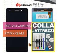 DISPLAY HUAWEI P8 LITE ALE-L21 L02 L23 SCHERMO NERO VETRO LCD +COLLAeKIT