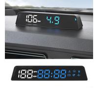 Display HUD Head Up per auto alimentato con cavo OBD, tachimetro e altitudine, progettato per l'integrazione del cruscotto con impostazioni di luminosità automatiche (versione inglese)