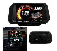 Display HUD Headup per auto con monitoraggio della pressione dei pneumatici OBD integrato, guida GPS e sistema di allarme multi per un efficace monitoraggio dello stato del veicolo reale (GPS+OBD)