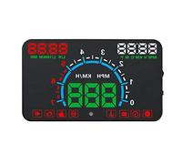 Display HUD per auto, Riloer Head Up Display Proiettore Tachimetro digitale con display HD da 5,8 pollici, Interfaccia OBDII EUOBD, RPM, Tensione, Allarme di velocità eccessiva, Allarme guasto motore