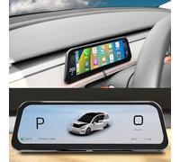 Display HUD Tesla per Model Y 2019-2024 e Model 3 2017-2023 - 9.66" con CarPlay/Android Auto wireless, Allerta angolo cieco, Schermo anti-riflesso