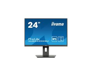 Display IIYAMA 24,1'' 1920x1200 16:10 IPS borderless su 3 lati 4ms 300 cd/m2 1xHDMI 1xDisplayPort 4xUSB 1xUSB-C HPs 2x2W Supporto regolabile in altezza di 15 cm Pivot - Nouvo