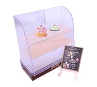 Display in miniatura, supporto per torta di casa delle bambole | Cabinet di visualizzazione della casa Doll House | Decorazione della scena del negozio di gioco per i ragazzi per bambini adulti fa