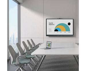 Display interattivo Yealink MeetingBoard 65C EDLA con Google Schermo interattivo all-in-one da 65" con Android 15, Google EDLA, fotocamera 4K da 50
